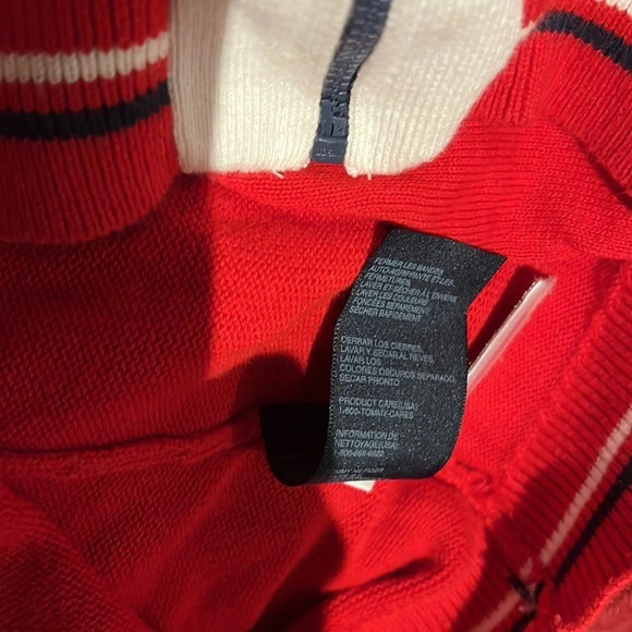 Tommy Hilfiger fill zipper knit  multi color unisex jacket sweater Sz S - Picture 10 of 13